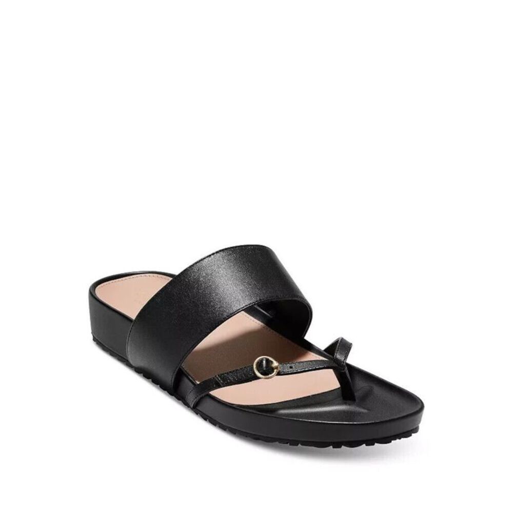 COLE HAAN Womens Black Foot Bed Milani Platform Thong Sandals Shoes 9 B